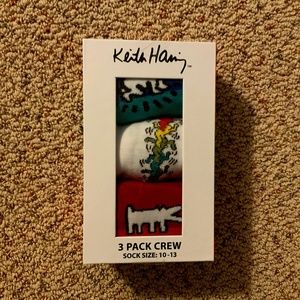 Keith Harring 3 pack mens socks